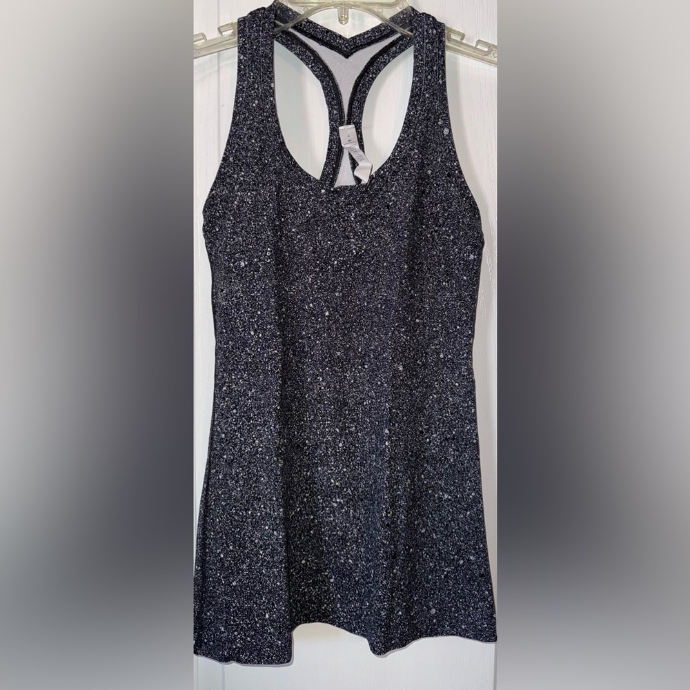 Lululemon Cool Racerback II in Mini Splatter White Black Size 4 - Picture 3 of 9